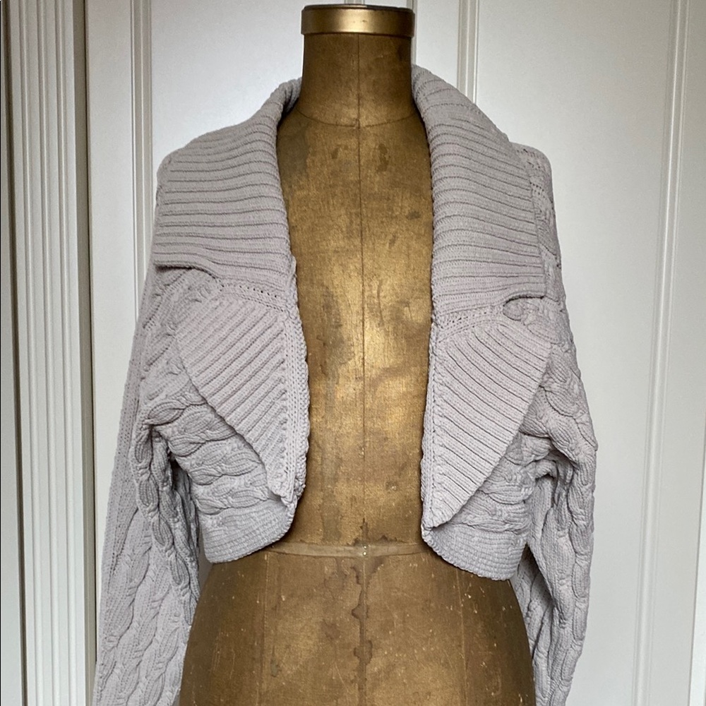 Cozy Cable Knit Short Sweater.